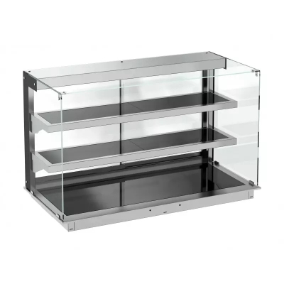 DROP-IN VITRINE CUBIQUE CHAUFFANTE AVEC PLAQUE VITRO CERAMIQUE NOIR 5/1